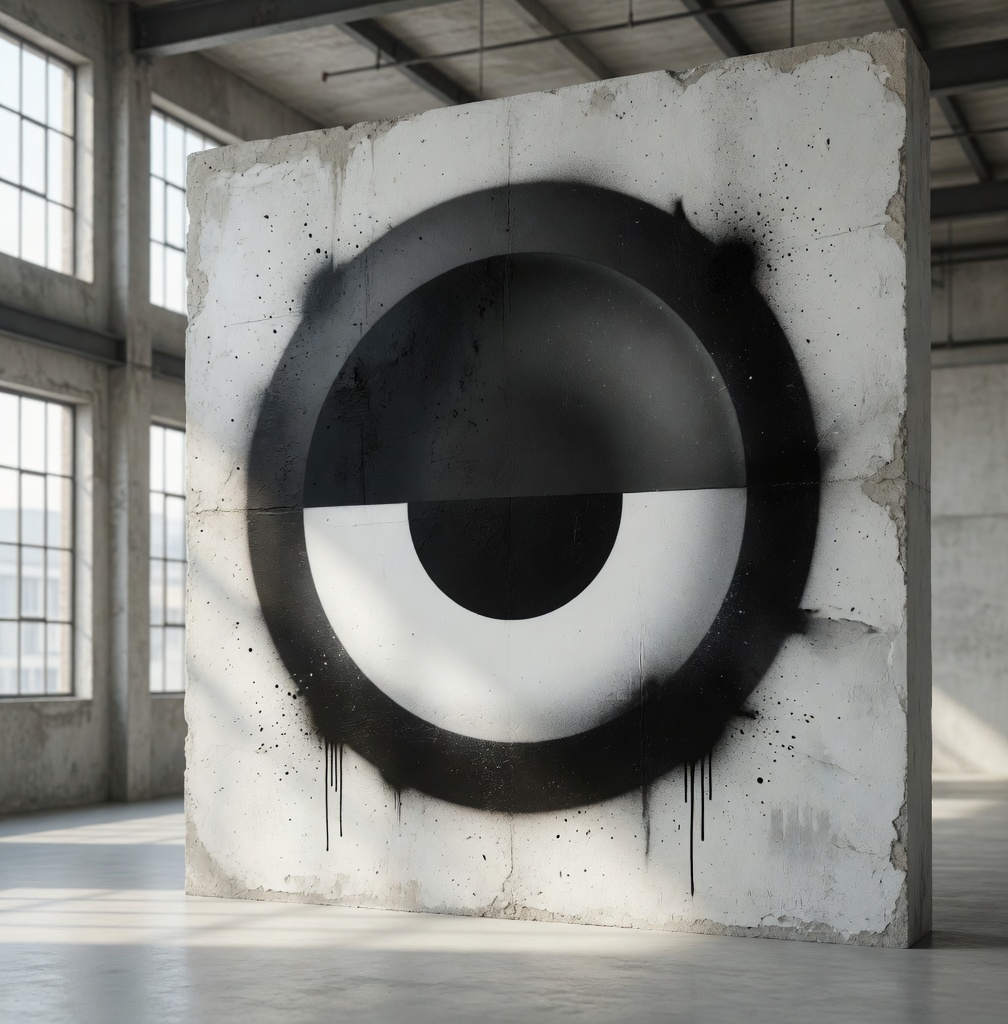 da-eYe Exhibition - Sprayed on cement by Max Dana