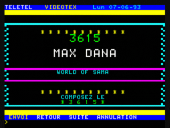 Minitel 3615 Max Dana