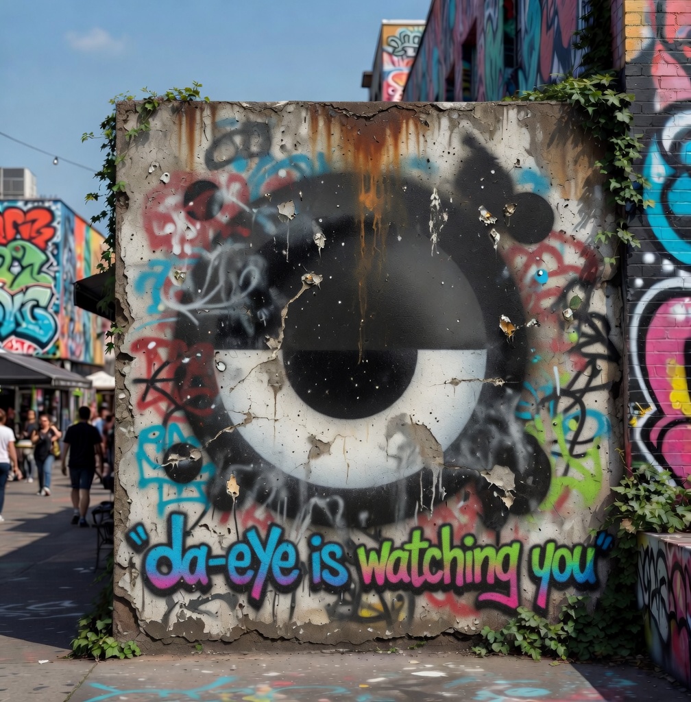 da-eYe Takes Over the Wall by Max Dana